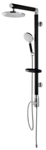 ערכת פינוק למקלחת אלומיניום 110 ס"מ אביר שחור