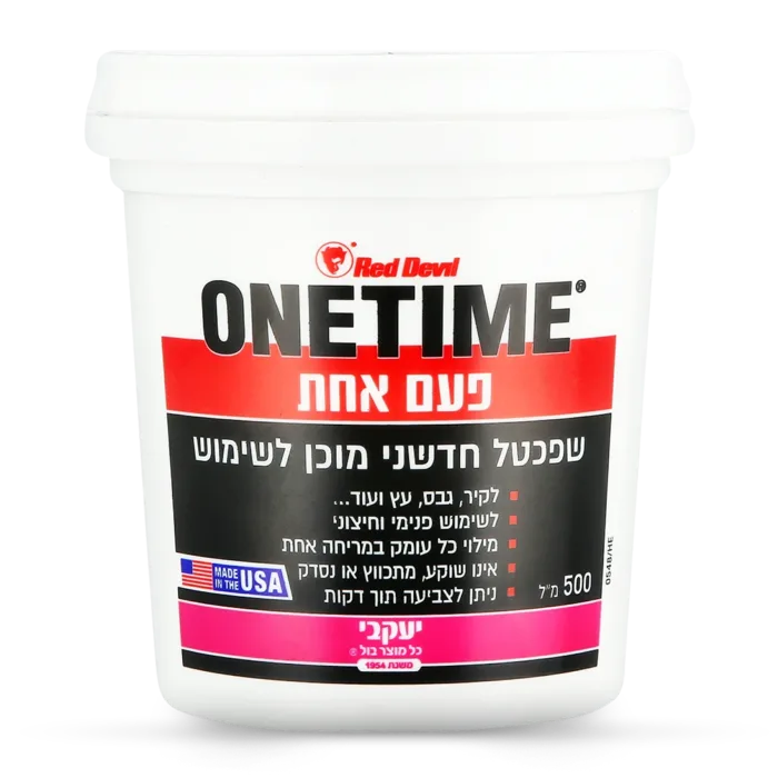 One Time – חומר מוכן למילוי קירות 500 מ"ל