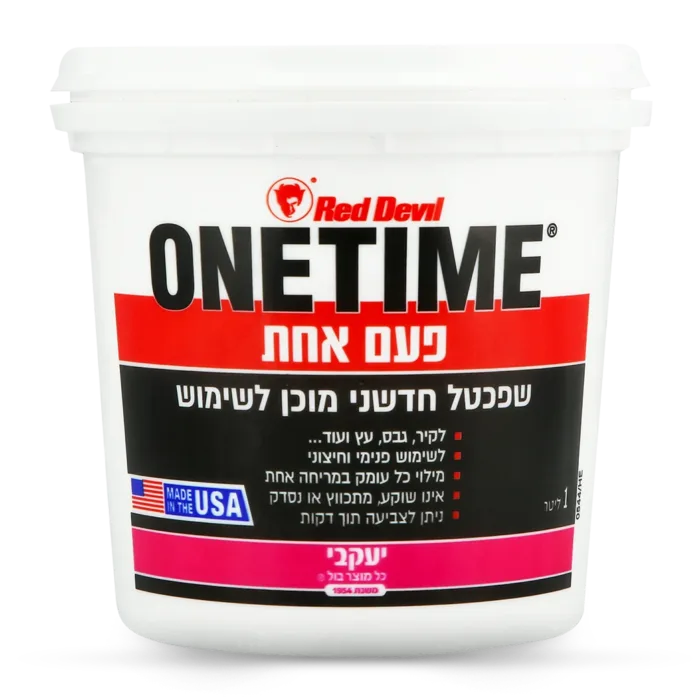 One Time – חומר מוכן למילוי קירות 1 ליטר