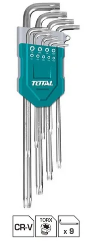 סט 9 מפתחות טורקס ארוכים , Cr-V, מחוזק לשימוש מקצועי