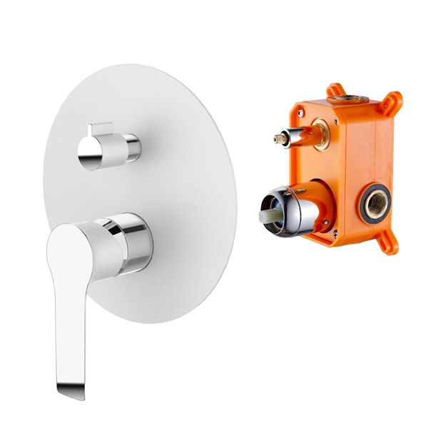 אינטרפוץ עם קופסת הגנה 4 דרך PAGALO לבן AQUILA PREMIUM