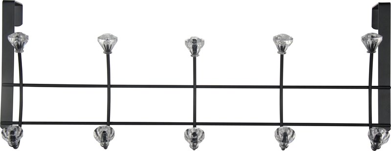 קולב לדלת 5 ווים כפולים 48 ס"מ יהלום שחור