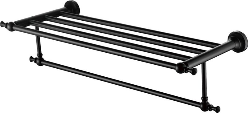 מתלה מגבות אלומיניום 59 ס"מ ויליאם שחור