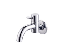 ברז קיר מים קרים עגול כרום ניקל AQUILA