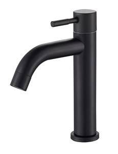 ברז פרח מים קרים שחור מט AQUILA