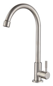 ברז פרח מים קרים גבוה ניקל מוברש AQUILA