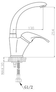 ברז פרח פיה נמוכה COBRA כרום ניקל AQUILA