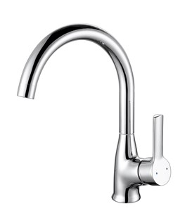 ברז פרח מעוגל נמוך KURIZA כרום ניקל AQUILA