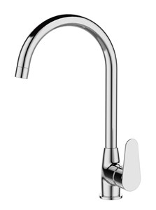 ברז פרח מעוגל גבוה KURIZA כרום ניקל AQUILA