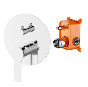 אינטרפוץ 4 דרך עם קופסת הגנה PAGALO כרום AQUILA PREMIUM