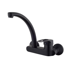 ברז קיר גבוה CAPINERA שחור מט AQUILA