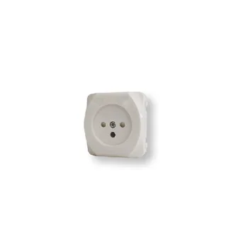 שקע YARDEN PG-1 נמוך עם תריס בטחון בצבע לבן מתח/זרם 230V/16A FETAYA