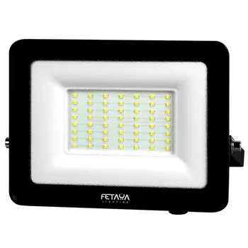 פנס הצפה בצבע שחור מדגם 50W SUPER SKINNY אור קר FETAYA