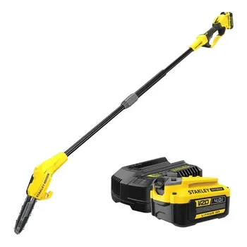 משור שרשרת טלסקופי נטען STANLEY FATMAX V20 + סוללה 4AH + מטען