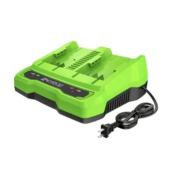 מטען כפול 4 אמפר לסוללות 24 וולט - Greenworks 2961702 24V